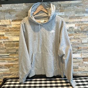 Womens Nike club fleece plus hoodie sweatshirt Heather gray 1X